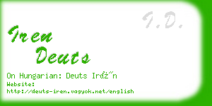 iren deuts business card